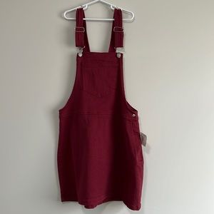 FOREVER 21 Maroon Overalls Dress.